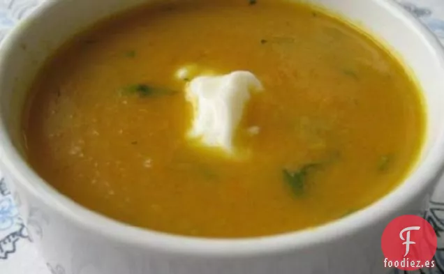 Sopa de Zanahoria con Cilantro y Curry