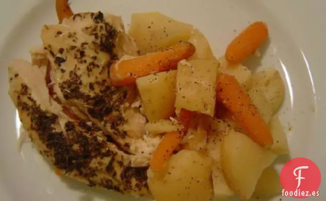 Crock Pot Pollo Griego y Patatas
