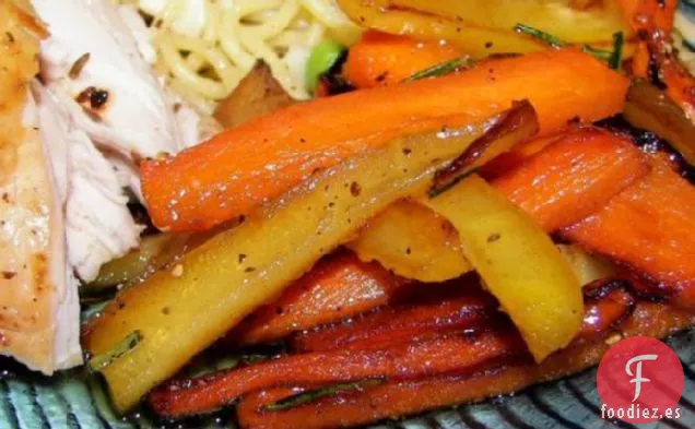 Chirivías Salteadas y Zanahorias Con Miel y Romero