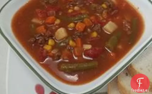 Sopa de Verduras de Carne de Res Impresionante