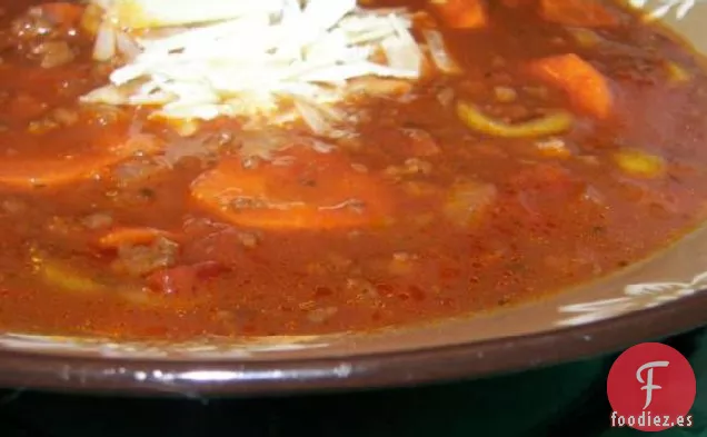 Sopa de Hamburguesa Española