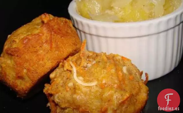 Magdalenas De Pastel De Zanahoria Con Glaseado De Canela