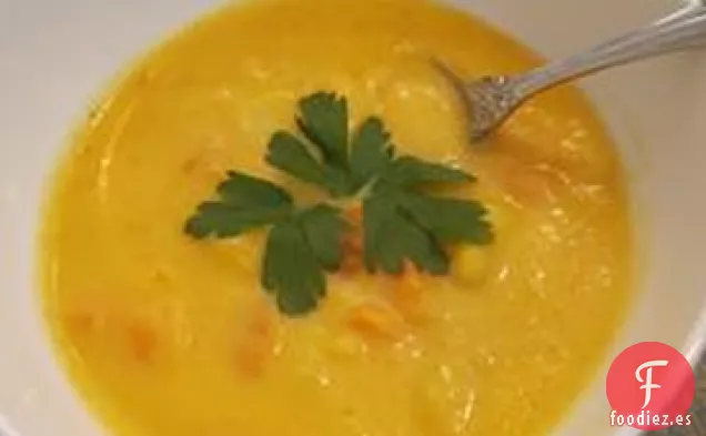 Sopa de Patata, Zanahoria y queso Cheddar de Dylan