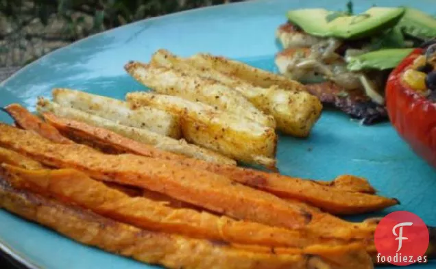 Patatas Fritas al Horno de Camote y Yuca