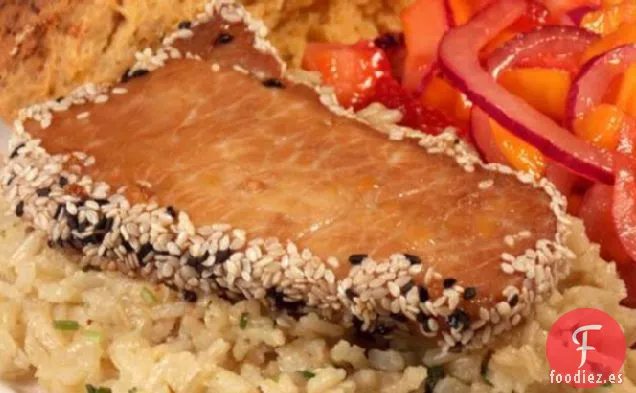 Lomo de Cerdo Con Sésamo y Miel