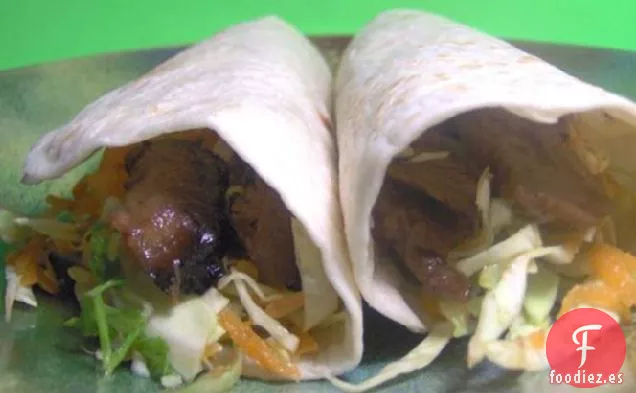 Envolturas de Ternera Vegetarianas Teriyaki Bajas en Grasa