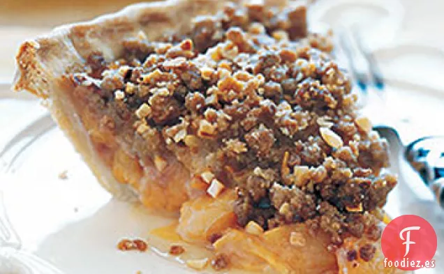 Pastel de Albaricoque con Jengibre Confitado y Cobertura Crujiente