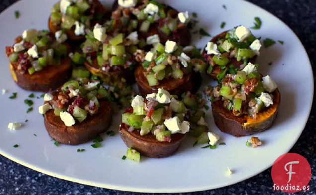 Batatas Con Nueces Pecanas Y Queso De Cabra