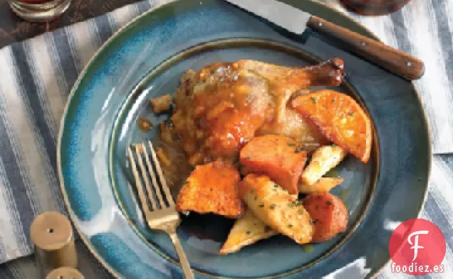 Batatas Asadas y Chirivías con Chile en Polvo