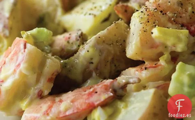 Ensalada De Camarones Con Patatas Rojas Bebé