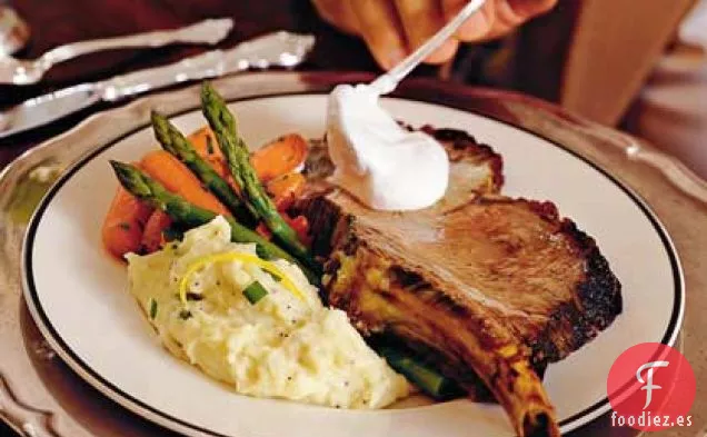 Puré de Papas Cremoso De Semillas De Amapola y Limón