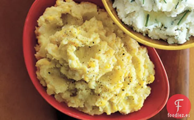 Puré de Patatas con Maíz Y Azafrán