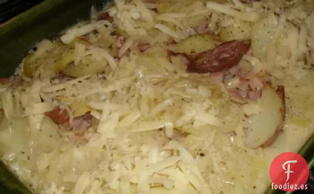 Horneado de Jamón y Patatas con Salsa