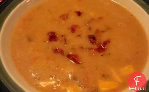 Sopa de Patata Fácil de Crock Pot con Queso (Olla de Cocción Lenta)