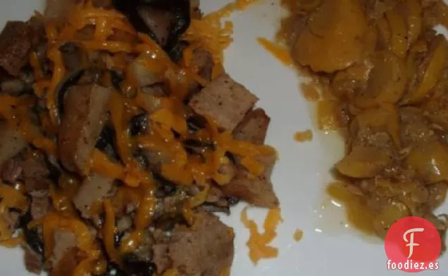 Estufa de Carne con Queso y Patata