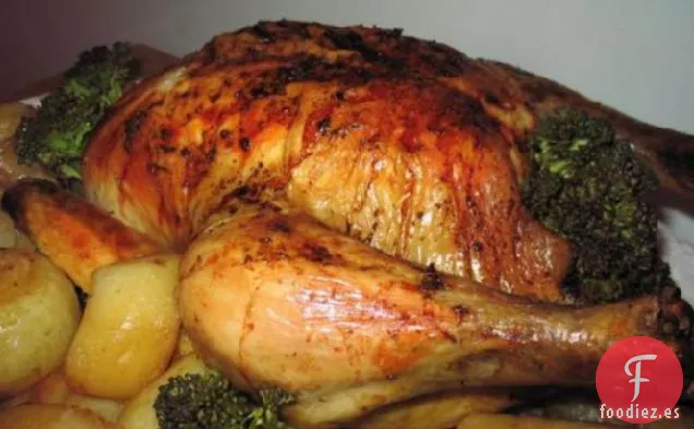 Pollo Asado Griego con Patatas