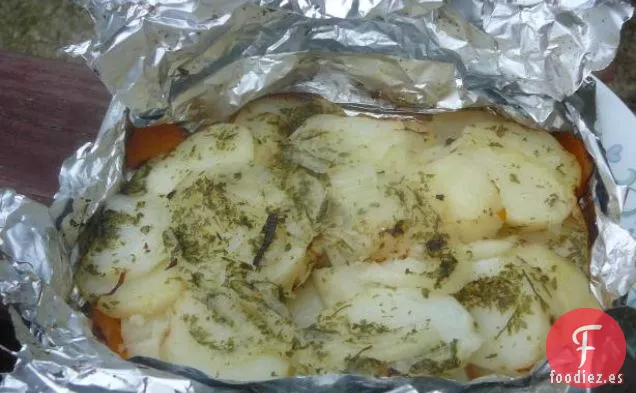 Tortitas Crujientes de Patata y Cebolla Verde de Kittencal(Latkes)