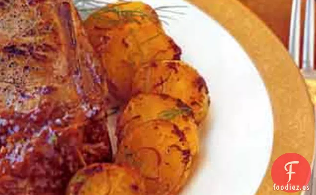 Patatas Cocidas a Fuego Lento en Mantequilla de Azafrán