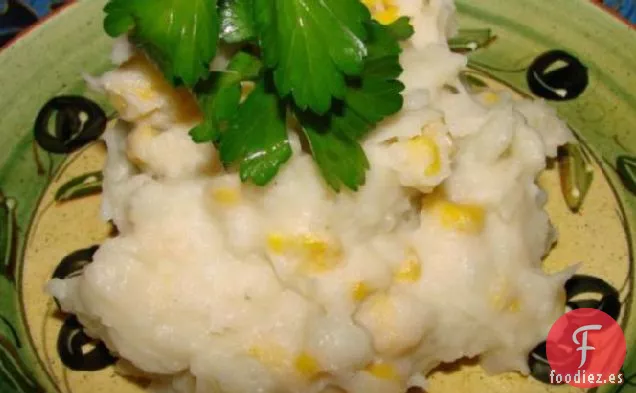 Puré de Papas de Maíz y Mozzarella Ahumada