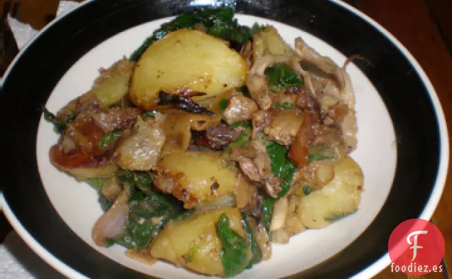 Ensalada Tibia de Patatas y Champiñones