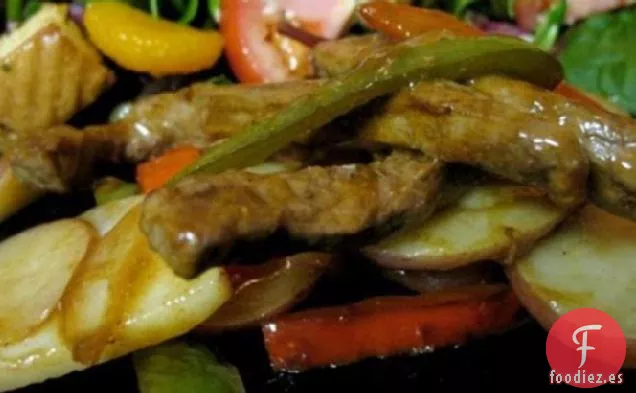 Bistec A La Pimienta Con Patatas