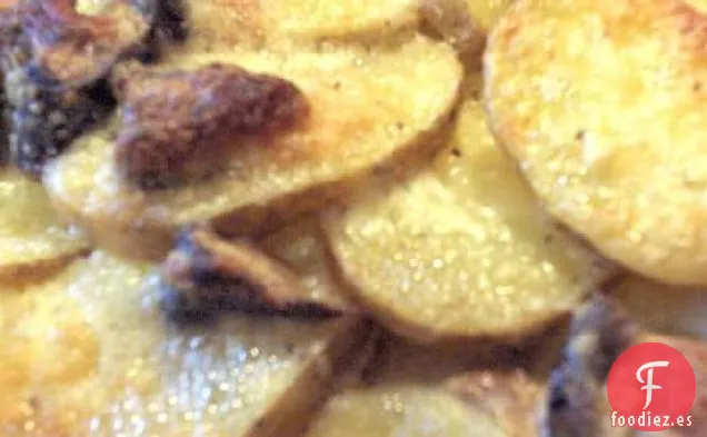 Gratinado de Patata Con Champiñones Porcini y Queso Mascarpone