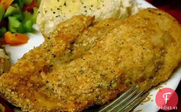 Pollo Al Horno Recubierto de Patata Dorada