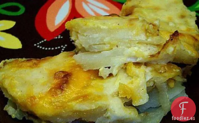 Patatas Con Queso Y Cebolla