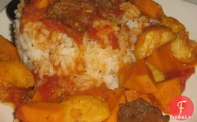 Estofado de Carne de Plátano al Curry