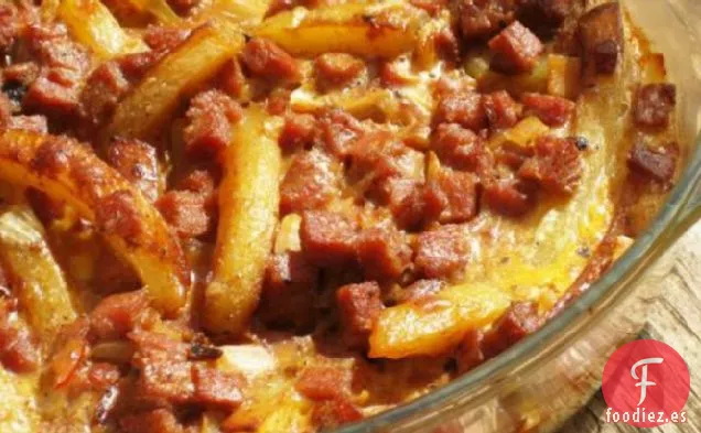 Pastel de Carne con Papas Fritas y Spam