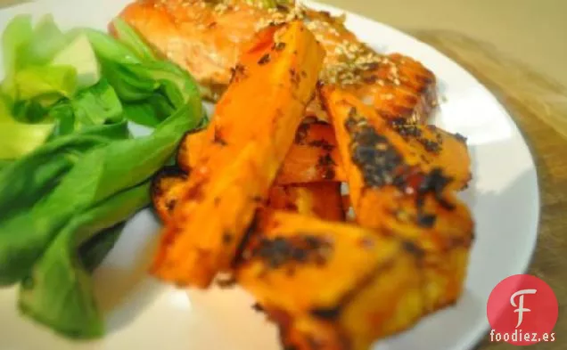 Patatas Fritas de Ñame con Albahaca y Limón