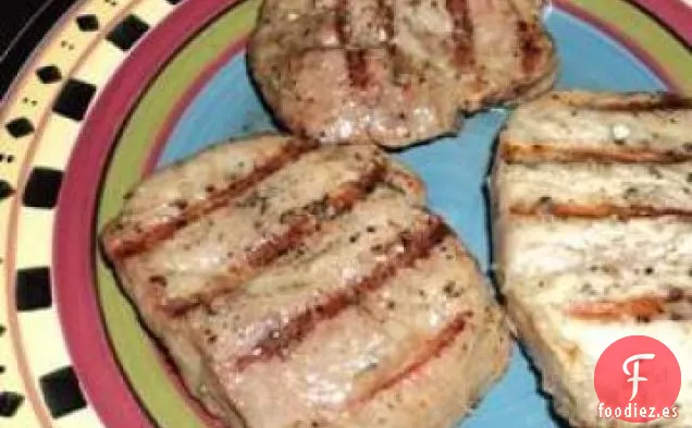 Chuletas de Cerdo con Hierbas de Limón A La Parrilla