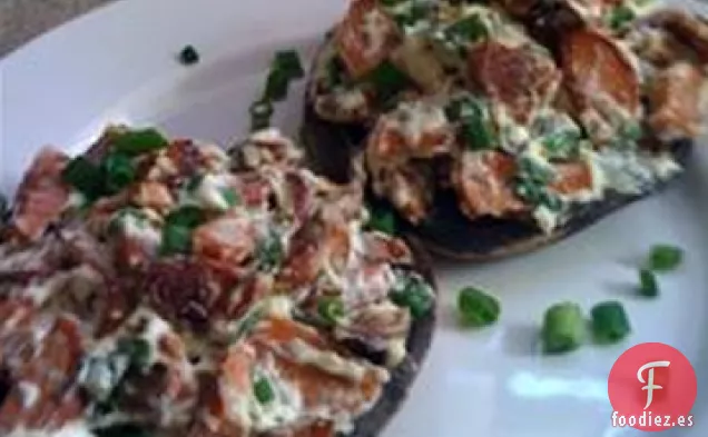 Portabellas Rellenas de Salchicha de Pollo Italiana