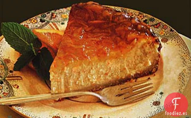 Tarta de Queso Cítrica con Glaseado de Mermelada
