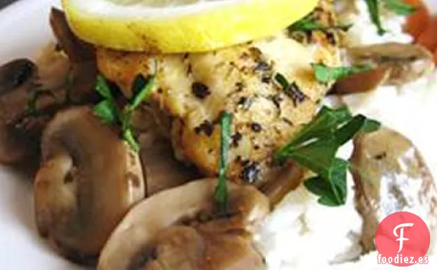 Pollo al Limón al Horno con Salsa de Champiñones