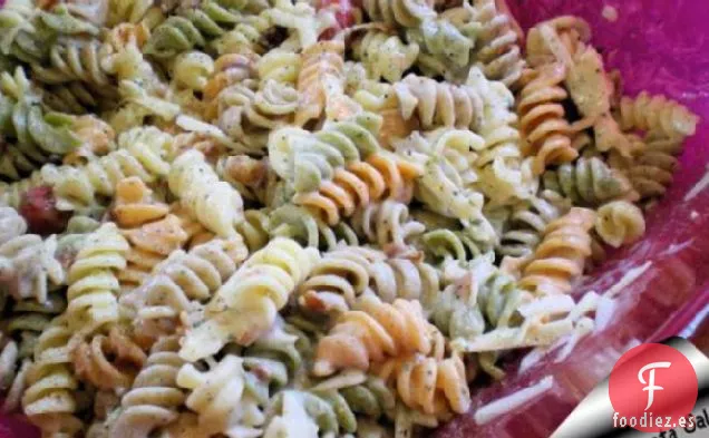 Ensalada De Pasta Ranchera Con Tocino
