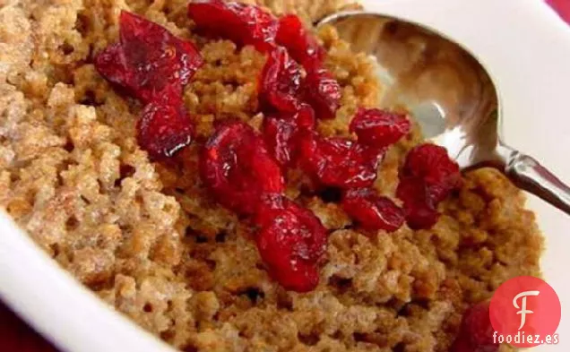 Cereal caliente de frutos secos de uva