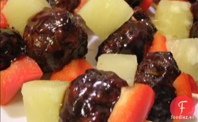 Bocados de Hamburguesa Shish Kebab