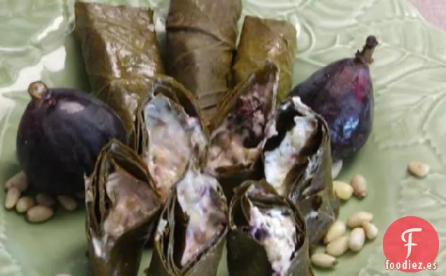 Hojas de Parra Rellenas de queso de Cabra e Higos