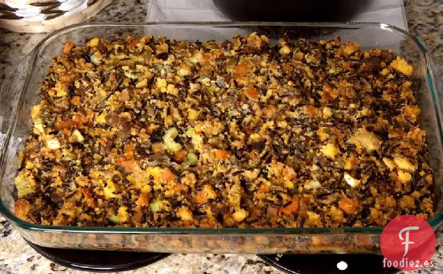 Receta De Relleno De Arroz Salvaje Y Pan De Maíz