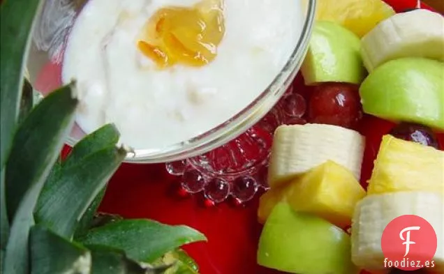 Brochetas De Fruta Con Aderezo De Coco