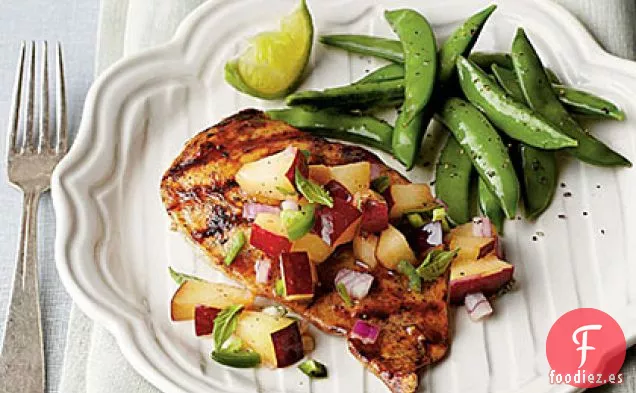 Pollo a la Parrilla con Salsa de Ciruela Fresca