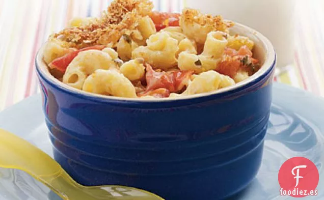 Macarrones con Queso y Tomates Asados