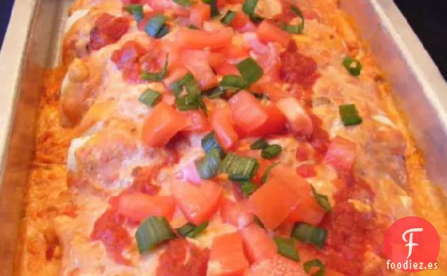 Enchiladas de Pollo con Crema Agria