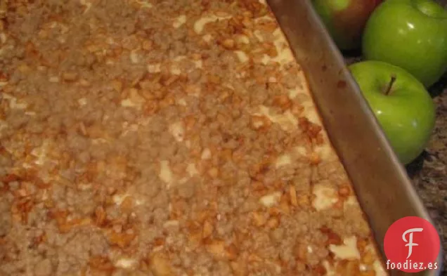 Barras de Tarta de Queso de Manzana y Avena
