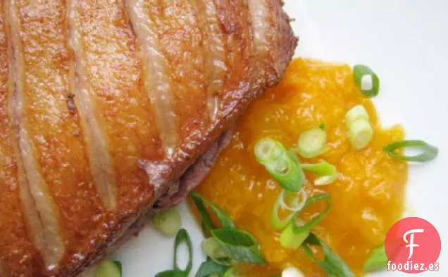 Cena Dominical: Pechuga de Pato a la Brasa y Compota de Albaricoque