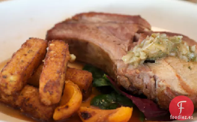 Chuletas de Cerdo Crock Pot Con Albaricoques y Ciruelas Pasas