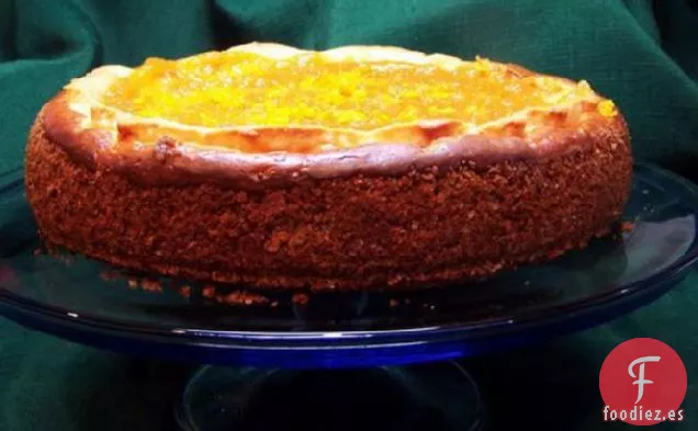 Tarta de Queso de Chocolate Blanco y Naranja