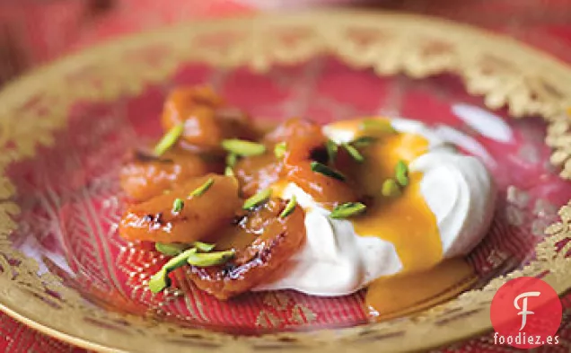 Albaricoques Secos Glaseados con Coñac y Yogur con especias de Canela
