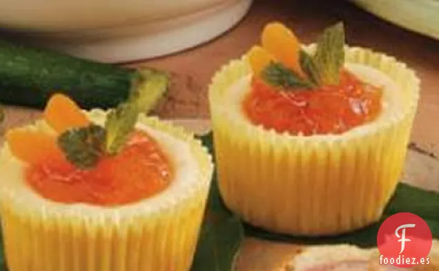Mini Tartas de Queso de Albaricoque
